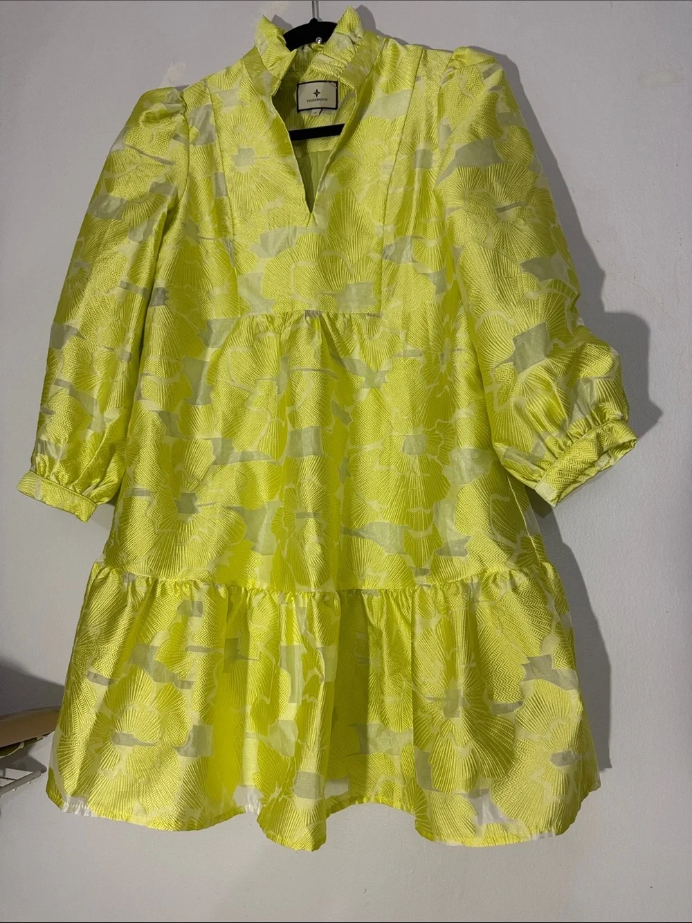 Tuckernuck Citron Fil Coupe Palmerston mini dress small - Picture 2 of 8